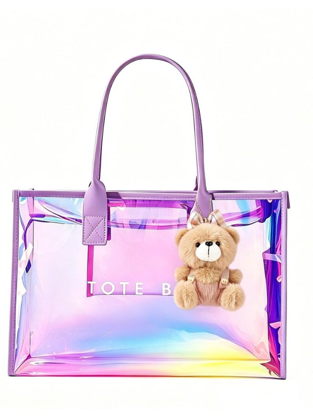PVC Tote Bag for Women Large Shoulder Purse Handbag Beach Pool Bag